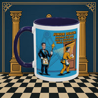 Premium Ready to Go Freemason Design | Masonic Manners: Vintage Cartoon Guide to Junior Deacon Etiquette, Junior Deacon - Masonic Mugs
