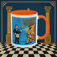 Premium Ready to Go Freemason Design | Masonic Manners: Vintage Cartoon Guide to Junior Deacon Etiquette, Junior Deacon - Masonic Mugs