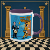 Premium Ready to Go Freemason Design | Masonic Manners: Vintage Cartoon Guide to Junior Deacon Etiquette, Junior Deacon - Masonic Mugs