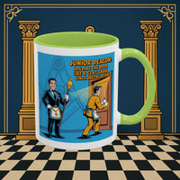 Premium Ready to Go Freemason Design | Masonic Manners: Vintage Cartoon Guide to Junior Deacon Etiquette, Junior Deacon - Masonic Mugs