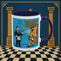 Premium Ready to Go Freemason Design | Masonic Manners: Vintage Cartoon Guide to Junior Deacon Etiquette, Junior Deacon - Masonic Mugs