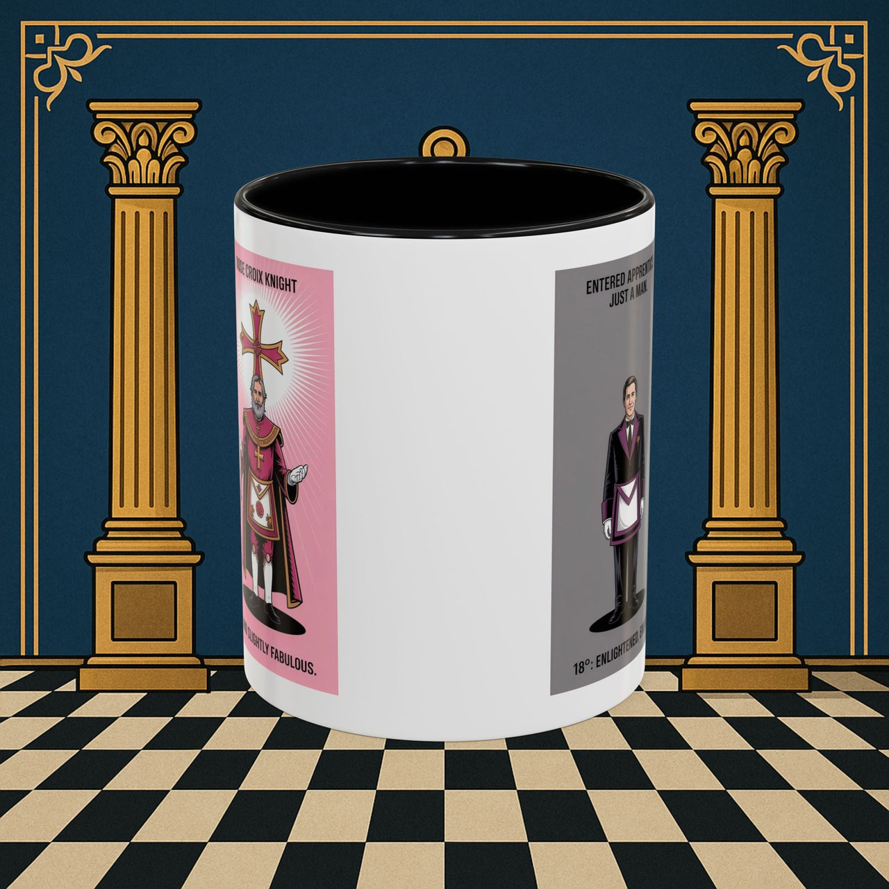Premium Ready to Go Freemason Design | Masonic Metamorphosis | Rose Croix - Masonic Mugs