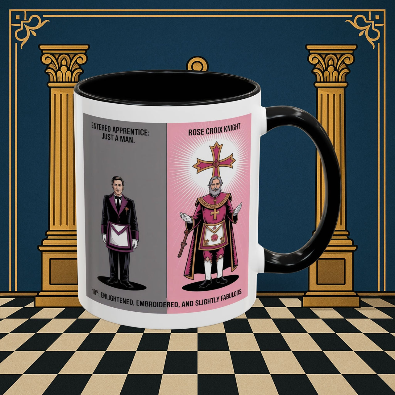 Premium Ready to Go Freemason Design | Masonic Metamorphosis | Rose Croix - Masonic Mugs