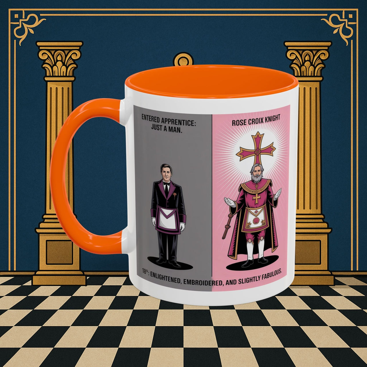 Premium Ready to Go Freemason Design | Masonic Metamorphosis | Rose Croix - Masonic Mugs
