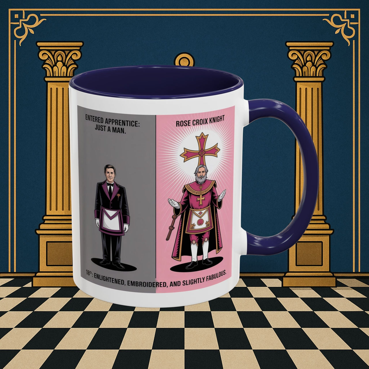 Premium Ready to Go Freemason Design | Masonic Metamorphosis | Rose Croix - Masonic Mugs