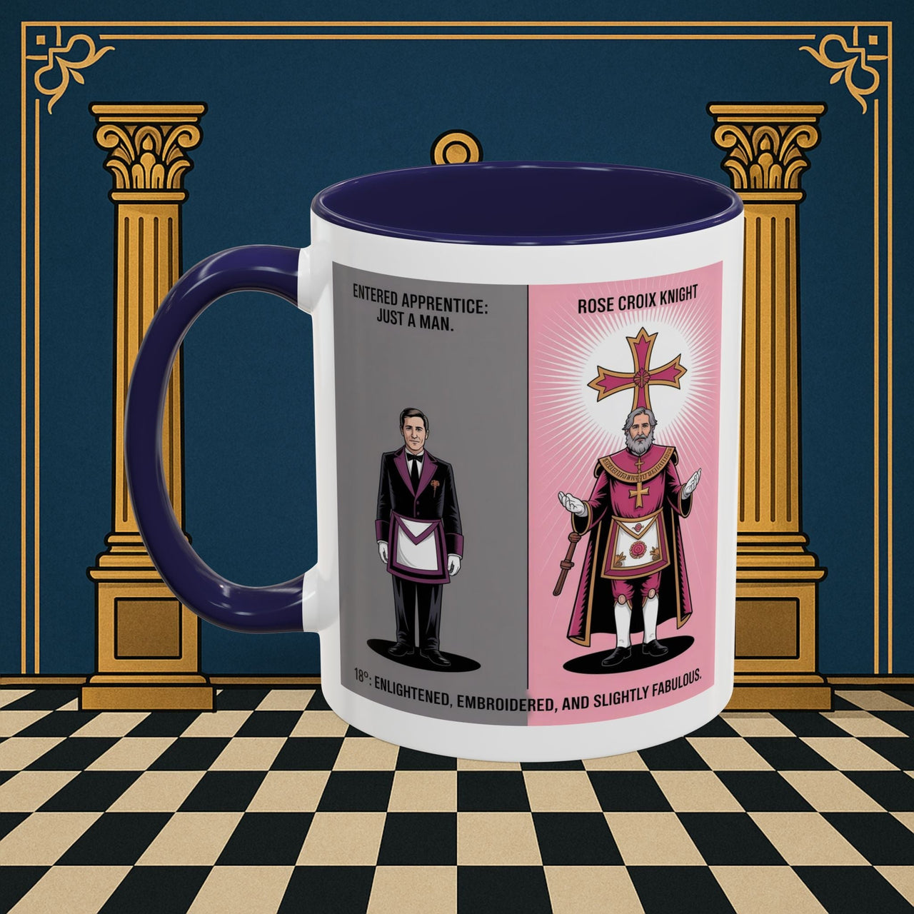 Premium Ready to Go Freemason Design | Masonic Metamorphosis | Rose Croix - Masonic Mugs