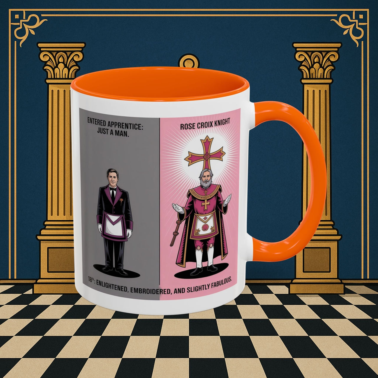 Premium Ready to Go Freemason Design | Masonic Metamorphosis | Rose Croix - Masonic Mugs