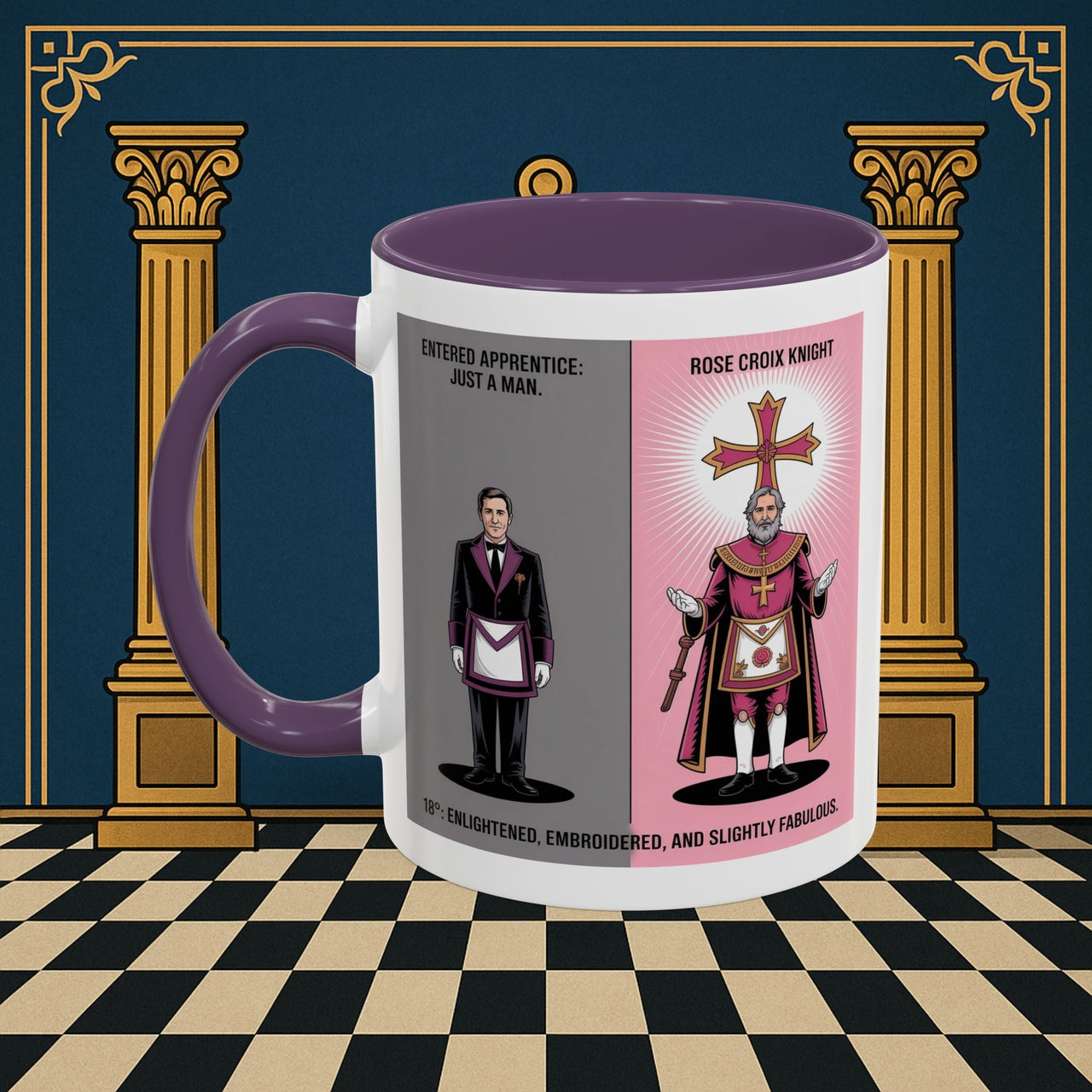 Premium Ready to Go Freemason Design | Masonic Metamorphosis | Rose Croix - Masonic Mugs