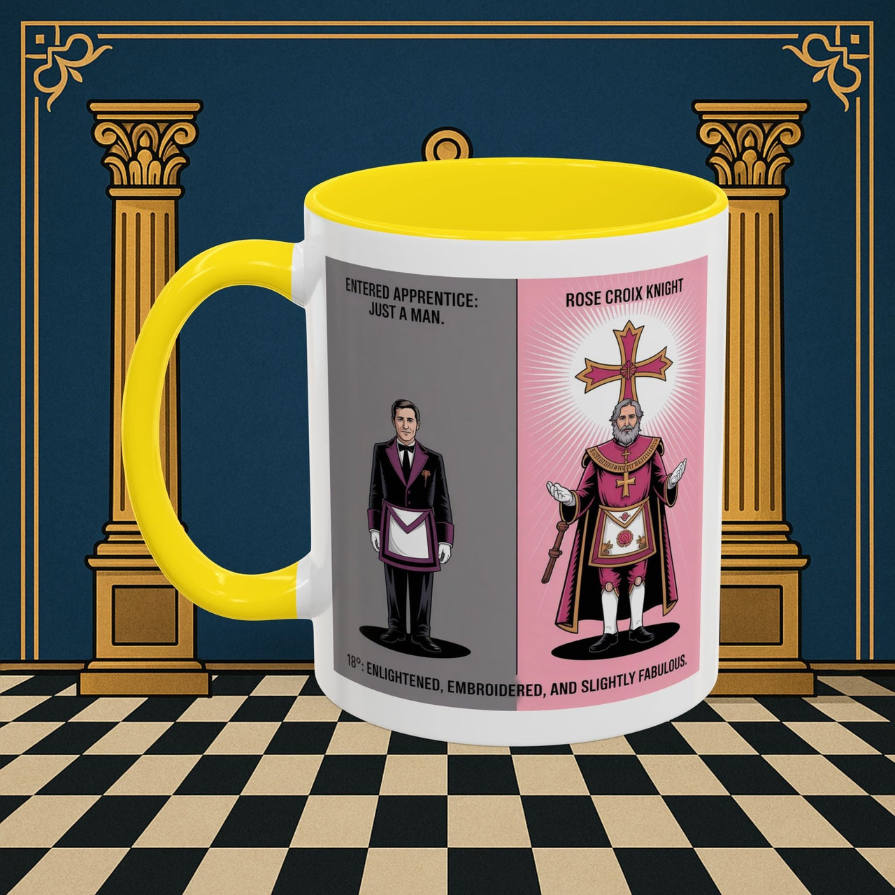 Premium Ready to Go Freemason Design | Masonic Metamorphosis | Rose Croix - Masonic Mugs