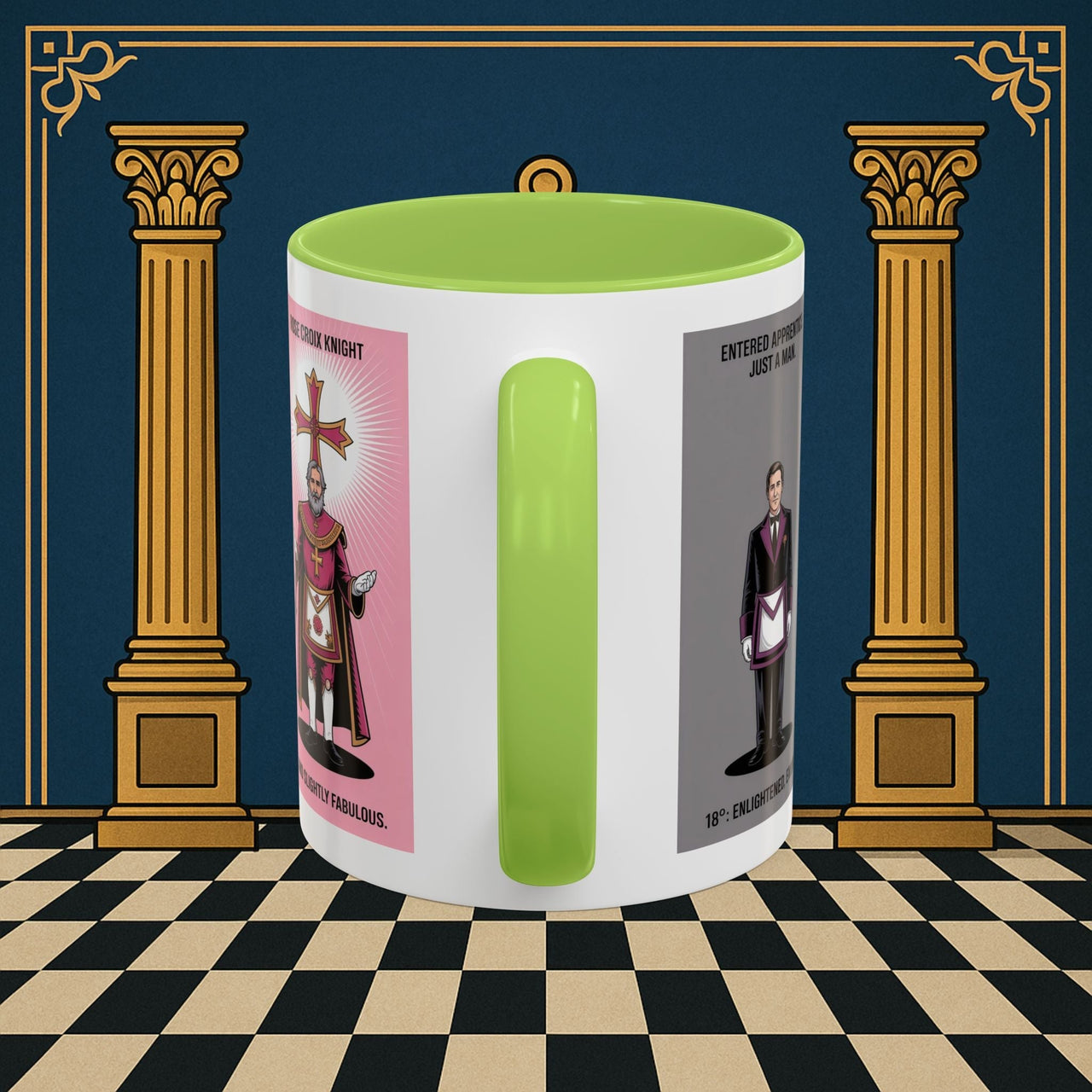 Premium Ready to Go Freemason Design | Masonic Metamorphosis | Rose Croix - Masonic Mugs