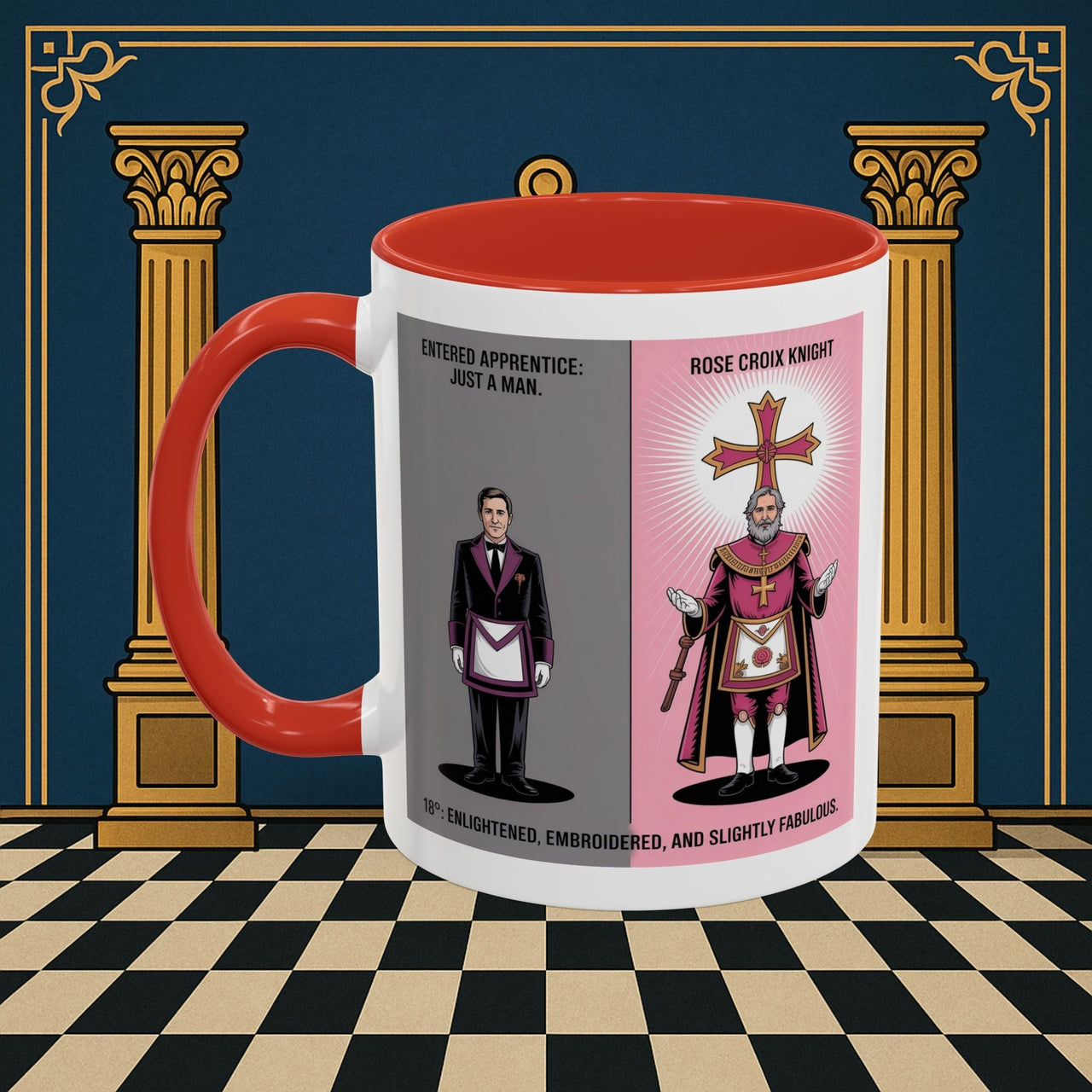 Premium Ready to Go Freemason Design | Masonic Metamorphosis | Rose Croix - Masonic Mugs