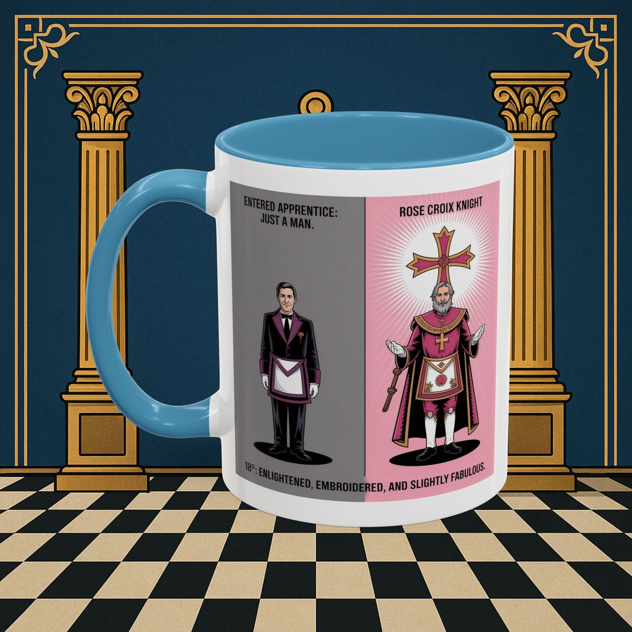 Premium Ready to Go Freemason Design | Masonic Metamorphosis | Rose Croix - Masonic Mugs