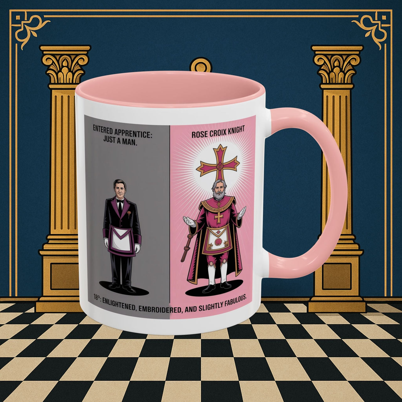 Premium Ready to Go Freemason Design | Masonic Metamorphosis | Rose Croix - Masonic Mugs
