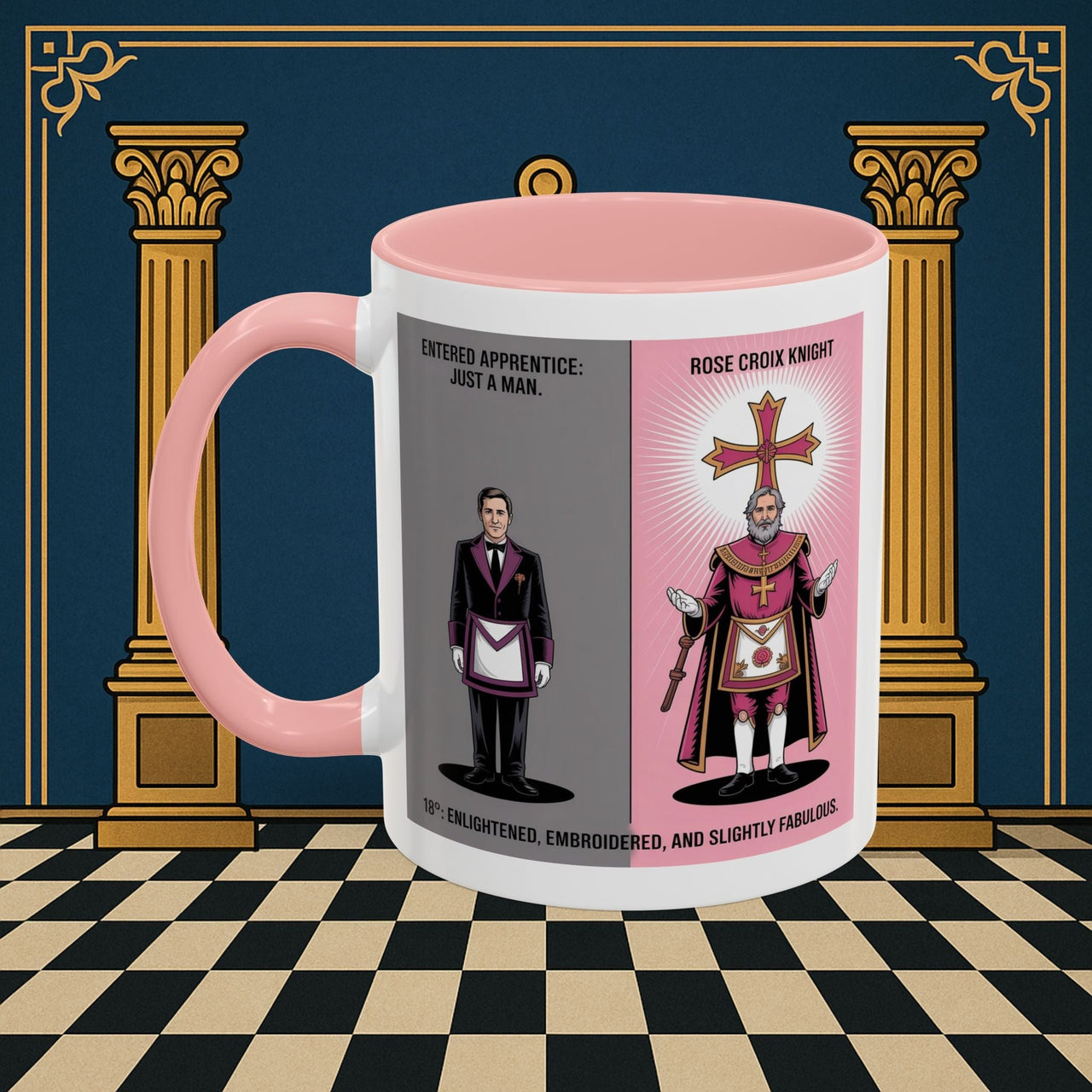 Premium Ready to Go Freemason Design | Masonic Metamorphosis | Rose Croix - Masonic Mugs
