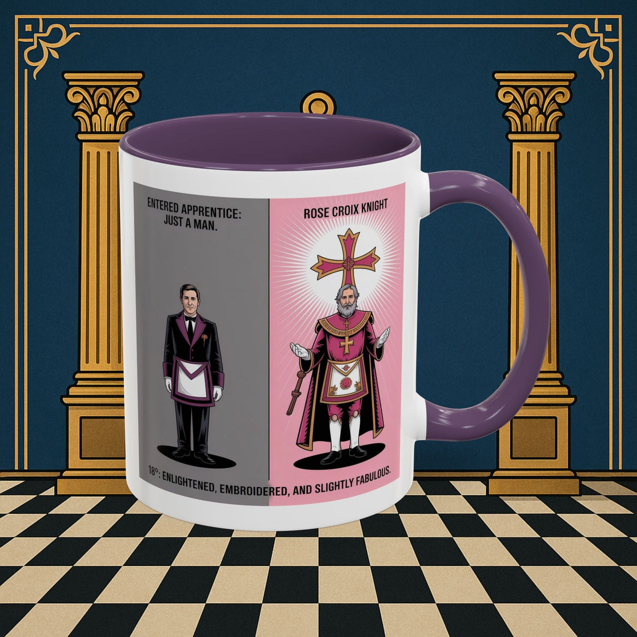 Premium Ready to Go Freemason Design | Masonic Metamorphosis | Rose Croix - Masonic Mugs