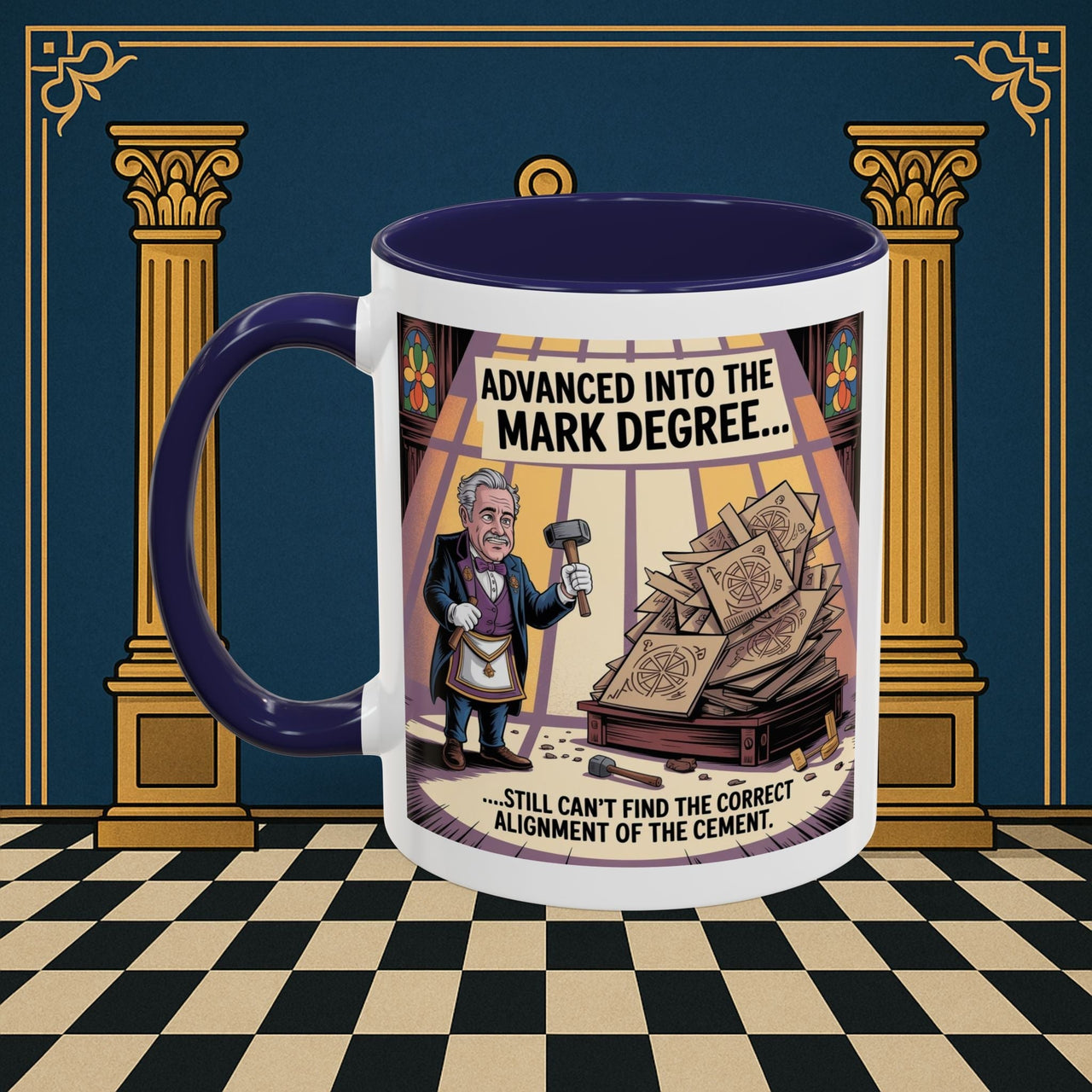 Premium Ready to Go Freemason Design | Masonic Misalignment | Mark Masonry - Masonic Mugs