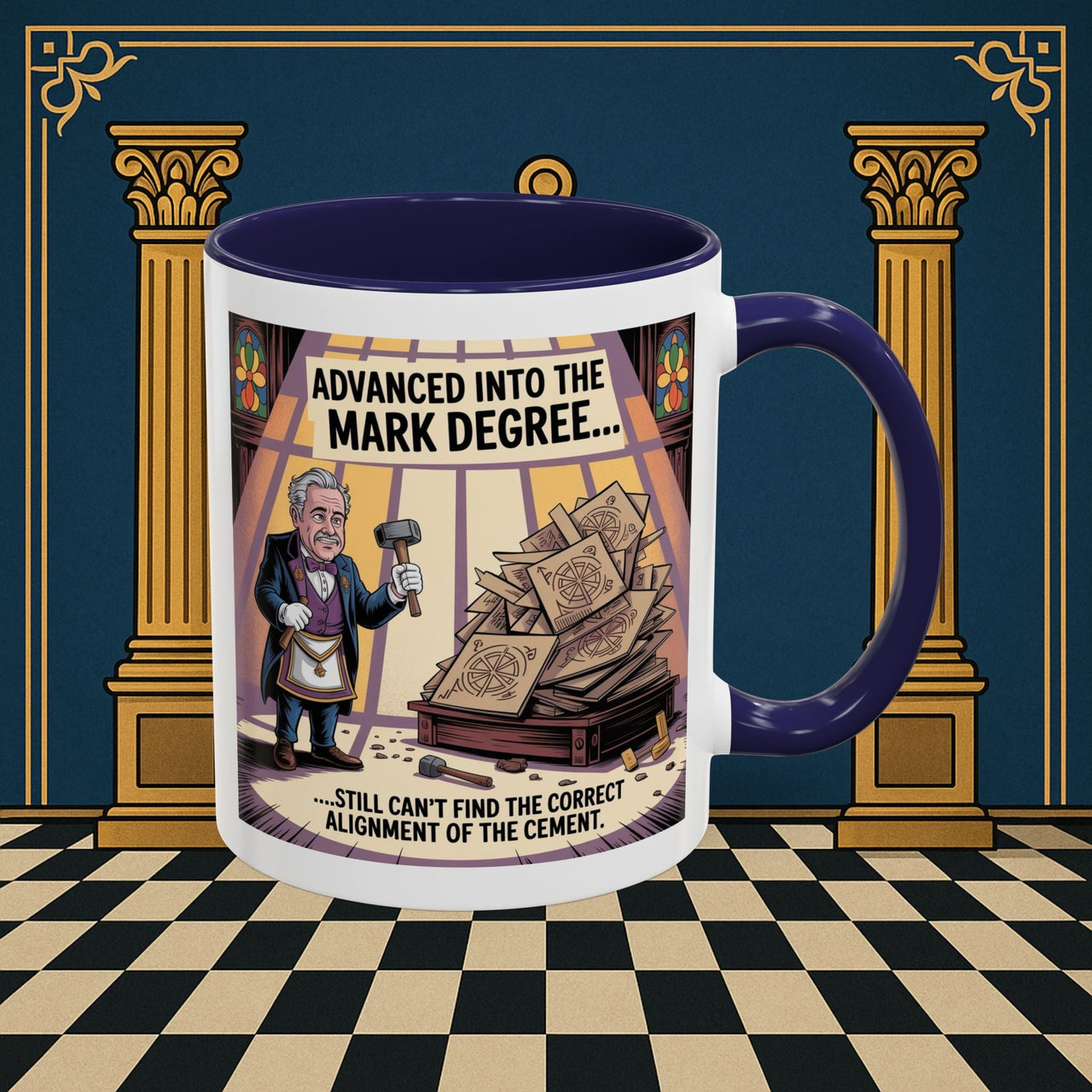 Premium Ready to Go Freemason Design | Masonic Misalignment | Mark Masonry - Masonic Mugs