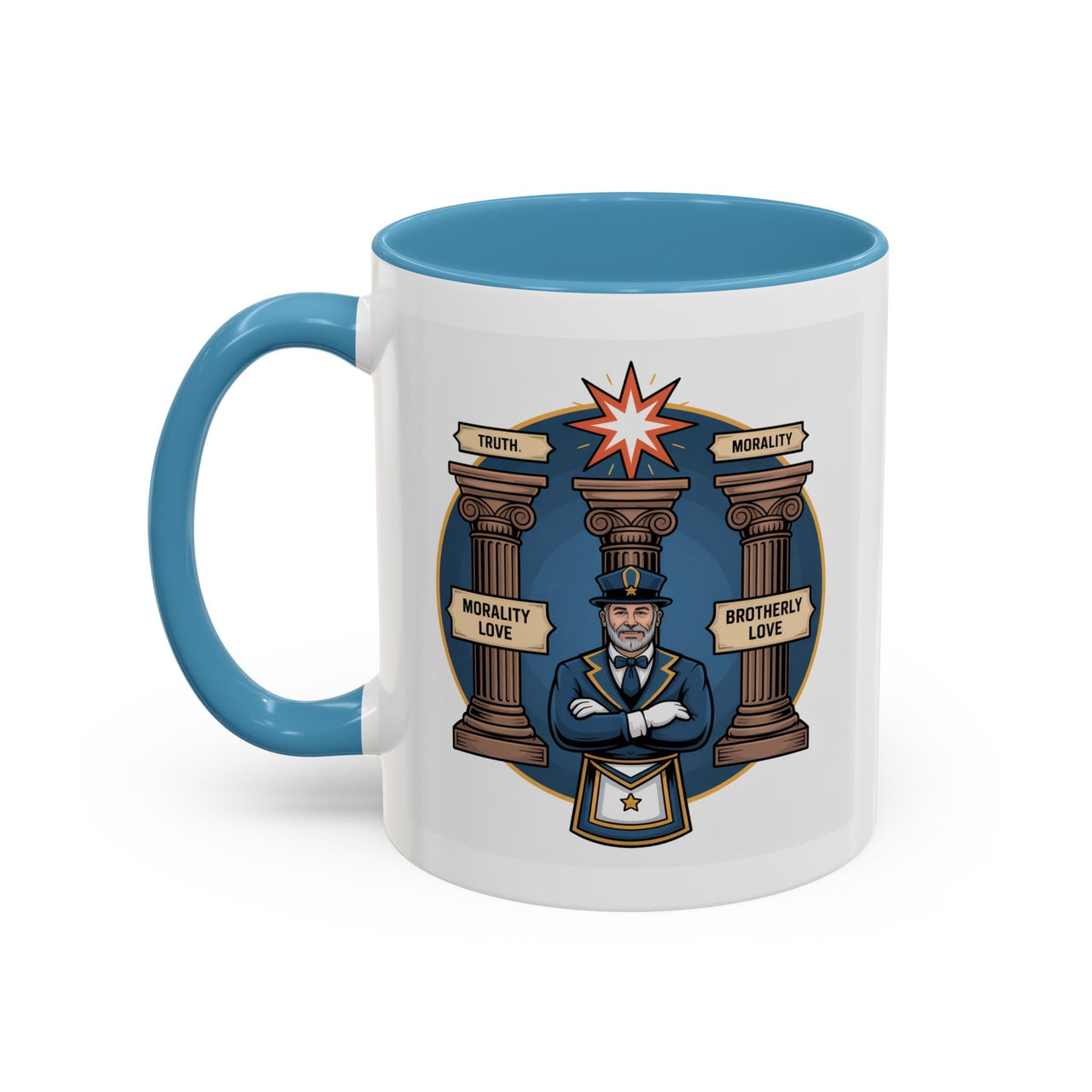 Premium Ready to Go Freemason Design | Master Mason | Morality Love - Masonic Mugs