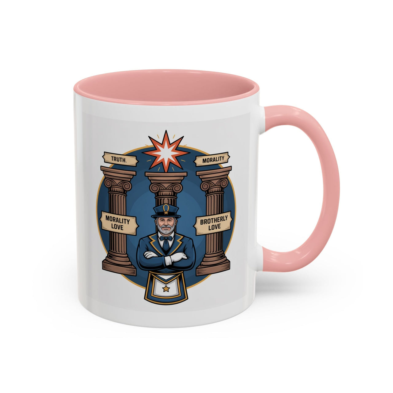 Premium Ready to Go Freemason Design | Master Mason | Morality Love - Masonic Mugs