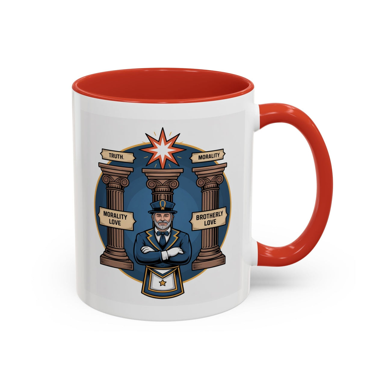Premium Ready to Go Freemason Design | Master Mason | Morality Love - Masonic Mugs
