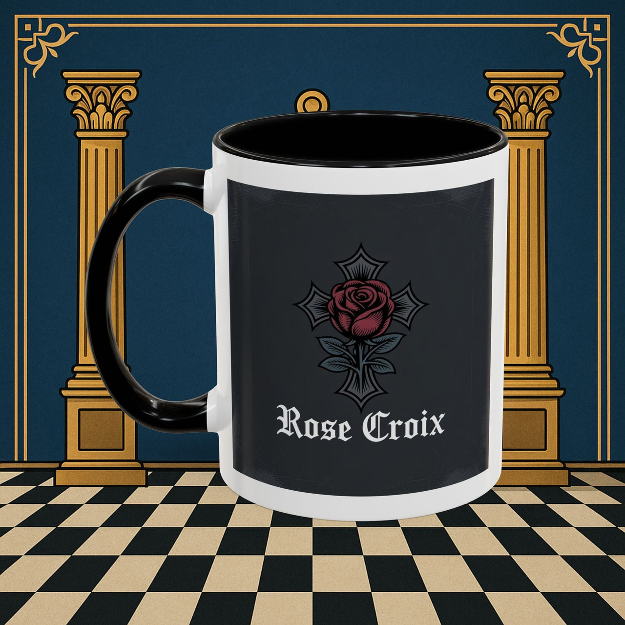 Premium Ready to Go Freemason Design | Mystic Rose | Rose Croix - Masonic Mugs