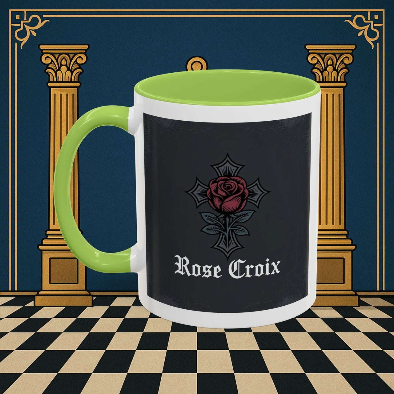 Premium Ready to Go Freemason Design | Mystic Rose | Rose Croix - Masonic Mugs