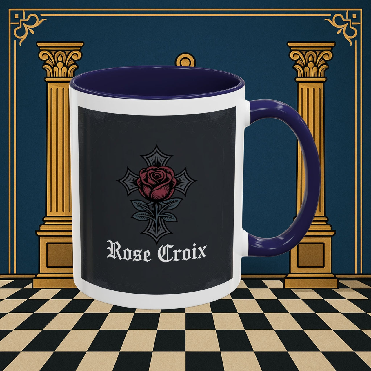 Premium Ready to Go Freemason Design | Mystic Rose | Rose Croix - Masonic Mugs