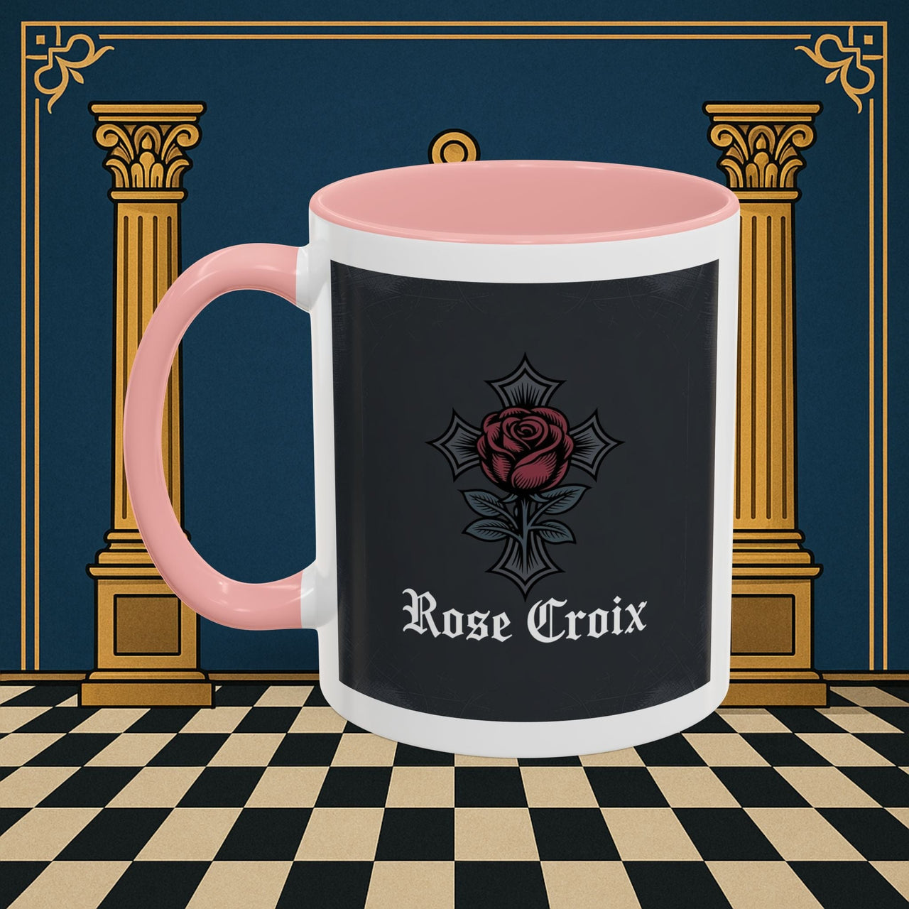 Premium Ready to Go Freemason Design | Mystic Rose | Rose Croix - Masonic Mugs