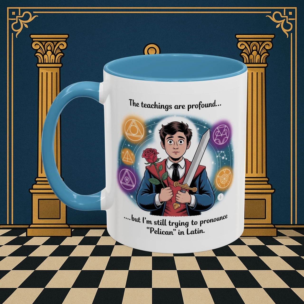 Premium Ready to Go Freemason Design | Mystical Linguistic Odyssey | Rose Croix - Masonic Mugs