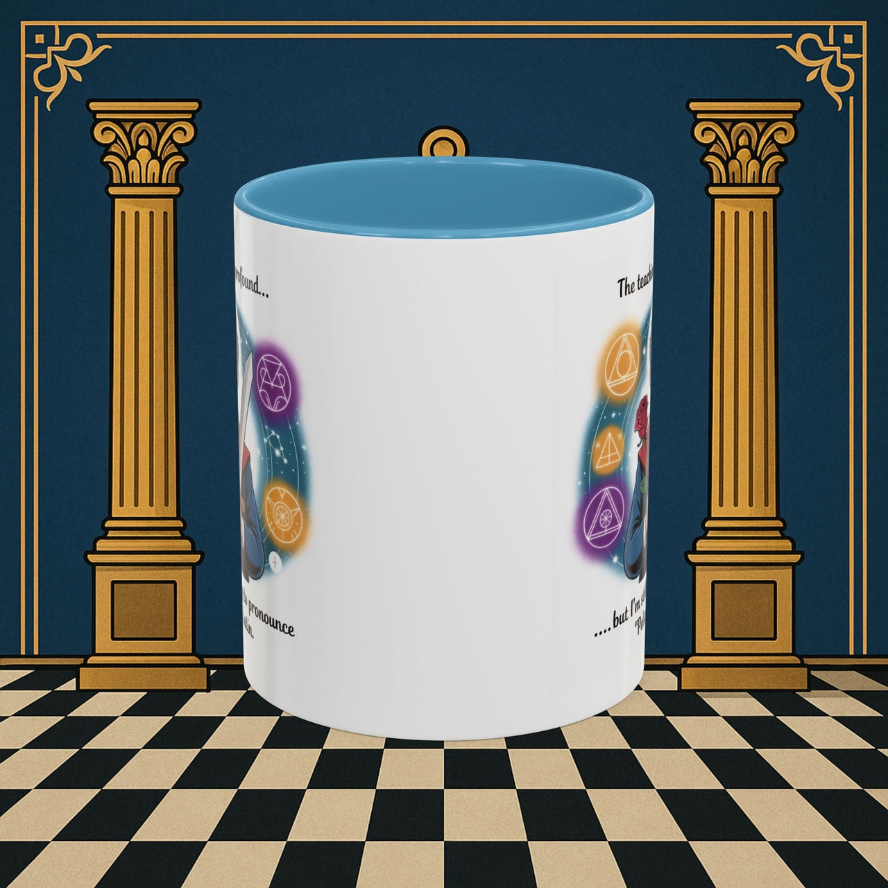 Premium Ready to Go Freemason Design | Mystical Linguistic Odyssey | Rose Croix - Masonic Mugs