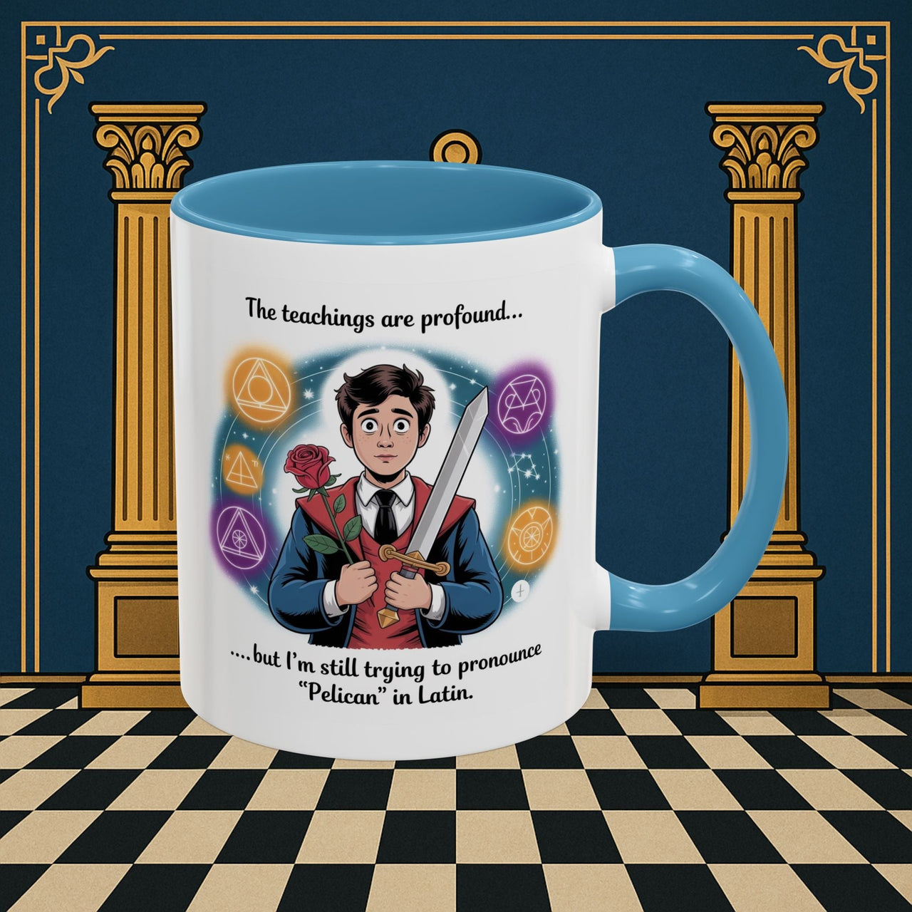 Premium Ready to Go Freemason Design | Mystical Linguistic Odyssey | Rose Croix - Masonic Mugs