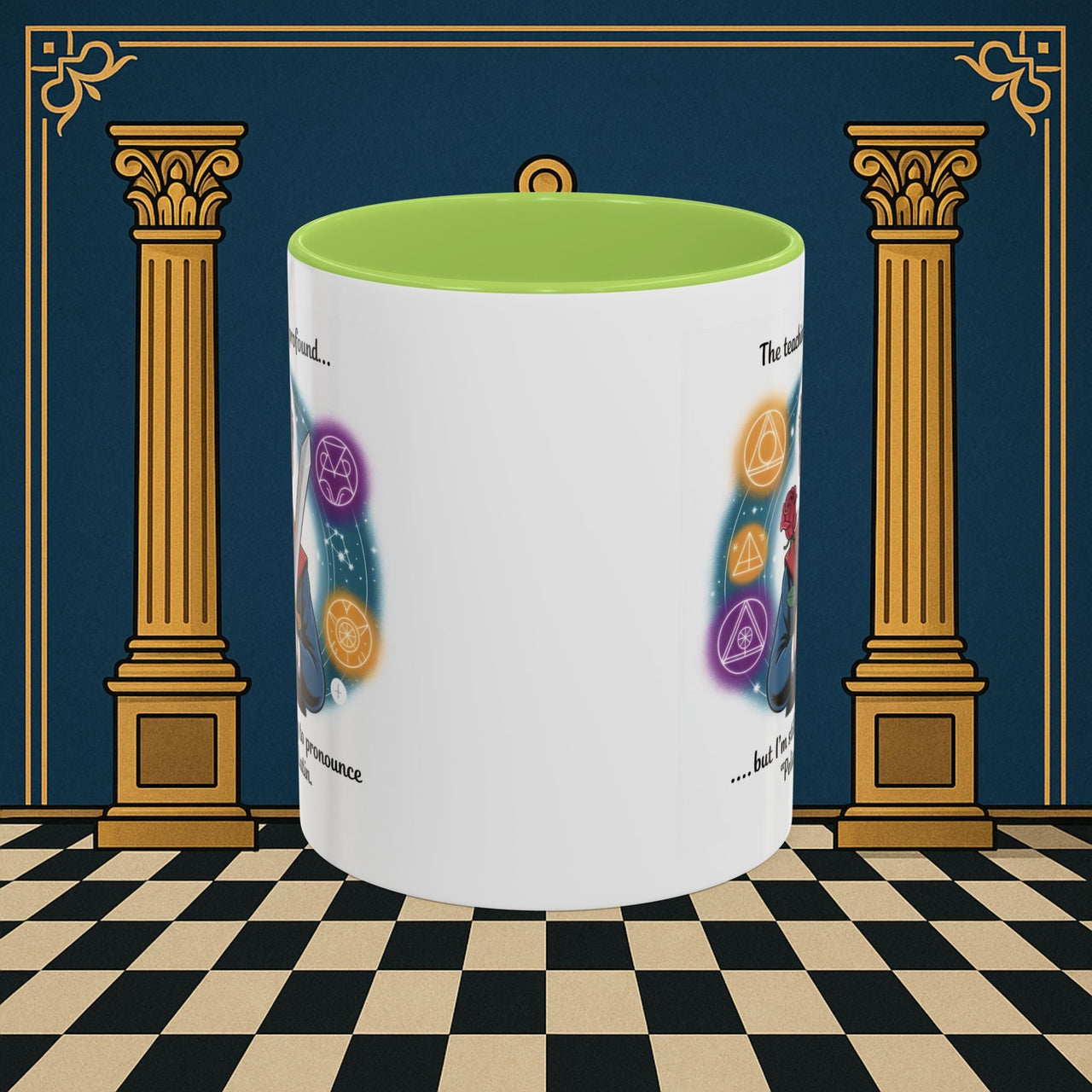 Premium Ready to Go Freemason Design | Mystical Linguistic Odyssey | Rose Croix - Masonic Mugs
