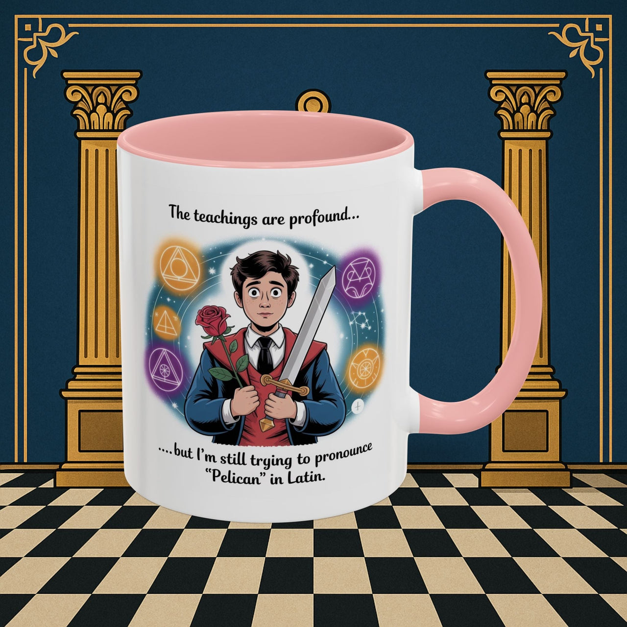 Premium Ready to Go Freemason Design | Mystical Linguistic Odyssey | Rose Croix - Masonic Mugs