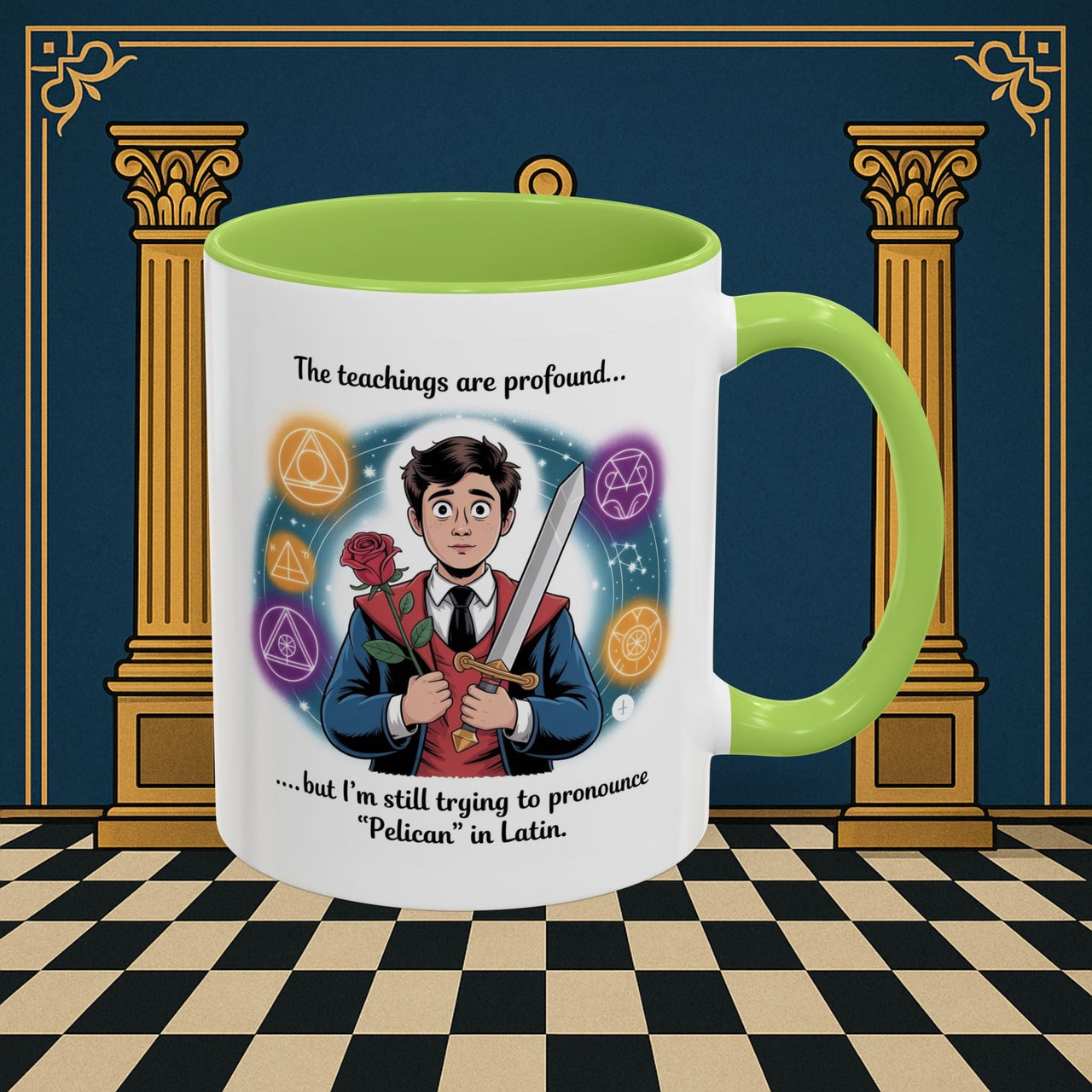 Premium Ready to Go Freemason Design | Mystical Linguistic Odyssey | Rose Croix - Masonic Mugs