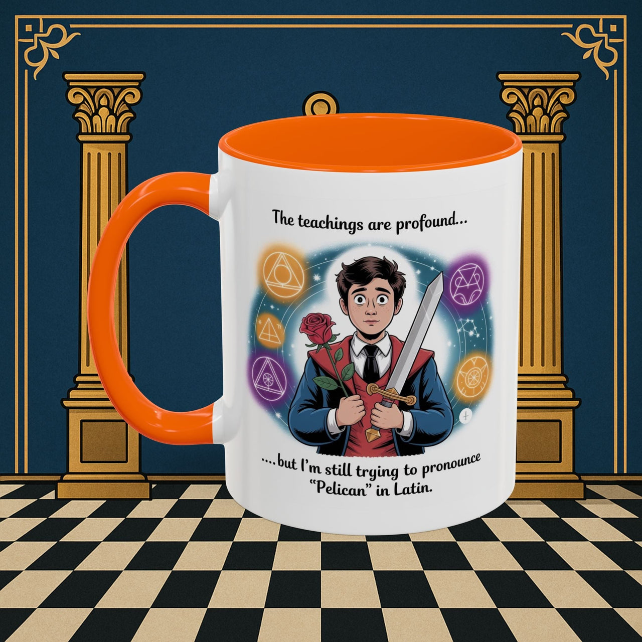 Premium Ready to Go Freemason Design | Mystical Linguistic Odyssey | Rose Croix - Masonic Mugs