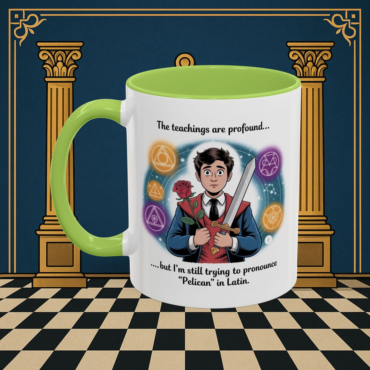 Premium Ready to Go Freemason Design | Mystical Linguistic Odyssey | Rose Croix - Masonic Mugs
