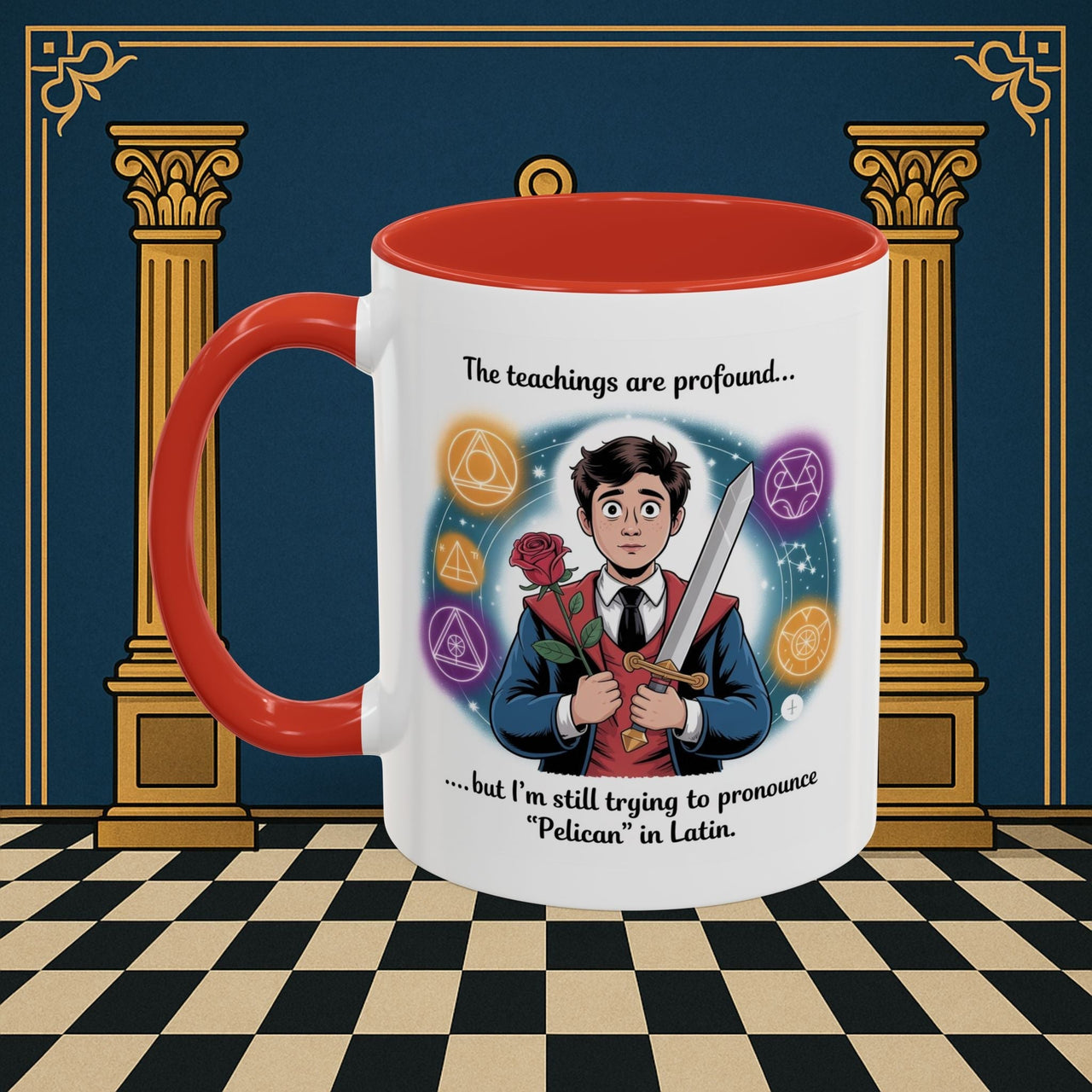Premium Ready to Go Freemason Design | Mystical Linguistic Odyssey | Rose Croix - Masonic Mugs