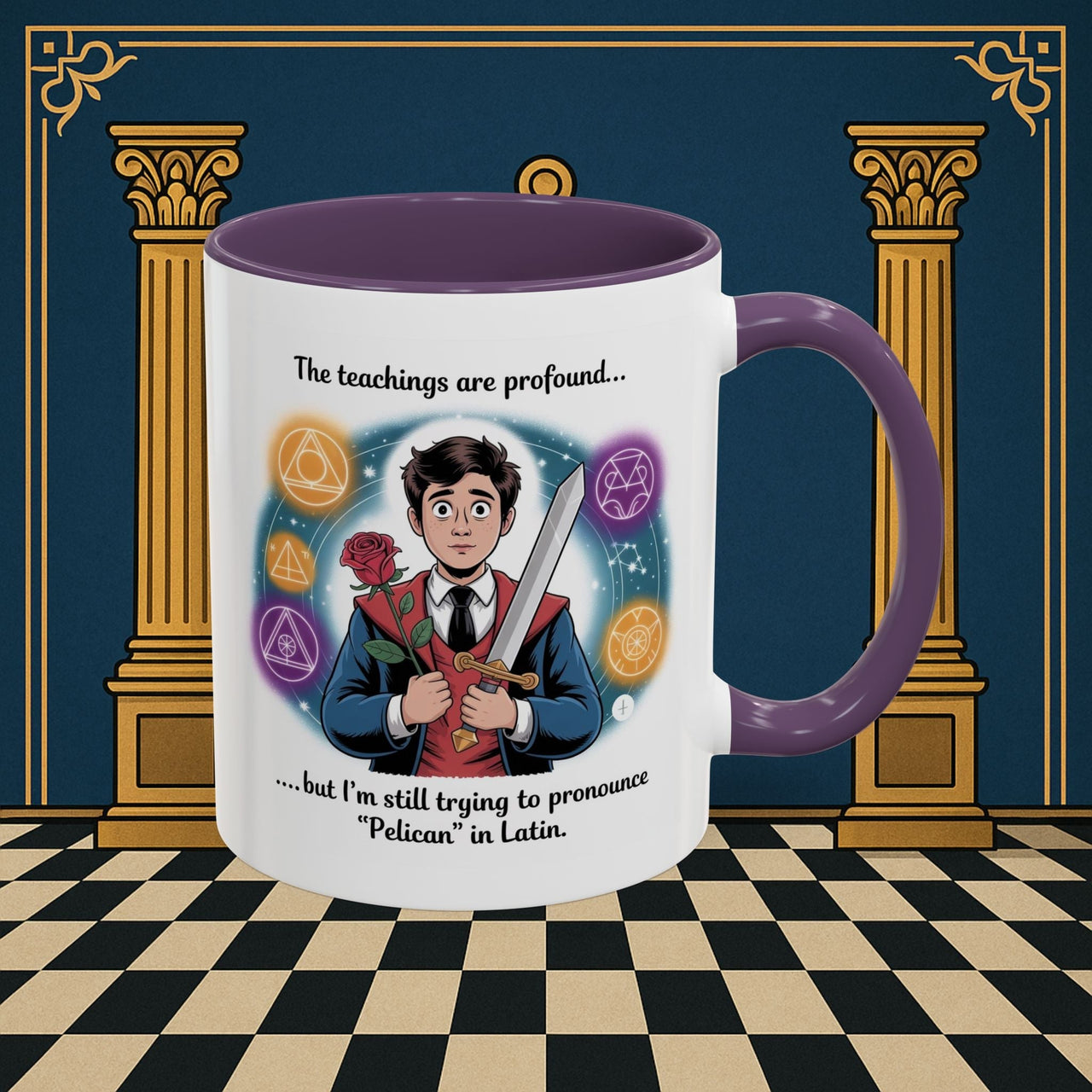 Premium Ready to Go Freemason Design | Mystical Linguistic Odyssey | Rose Croix - Masonic Mugs