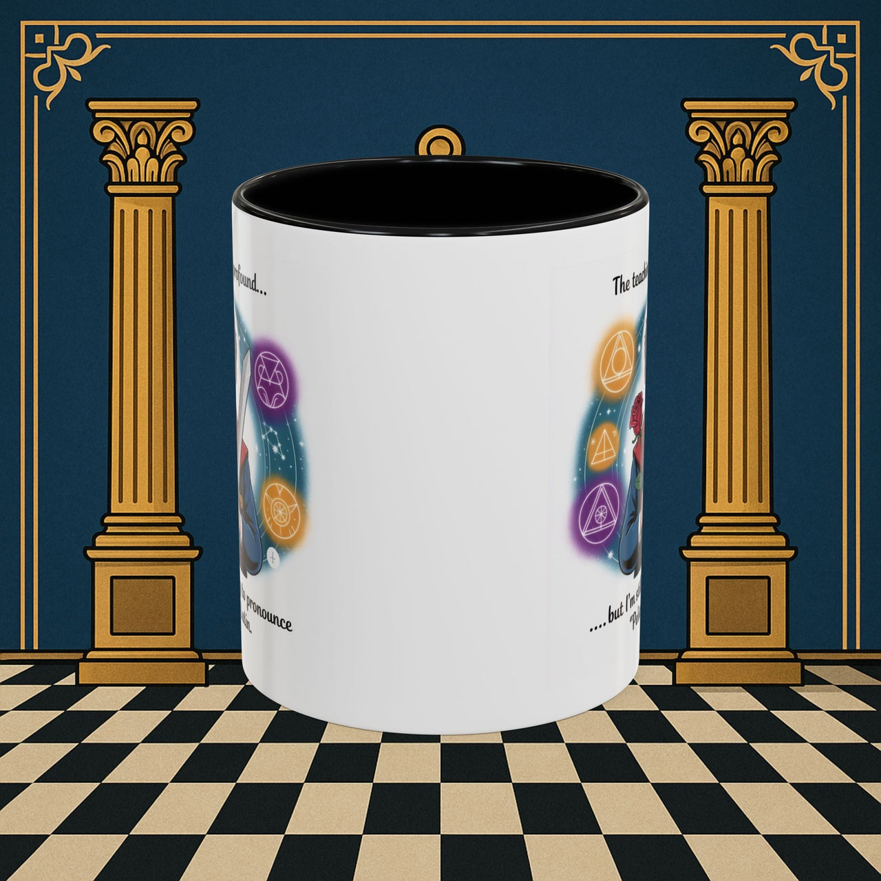 Premium Ready to Go Freemason Design | Mystical Linguistic Odyssey | Rose Croix - Masonic Mugs