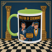 Premium Ready to Go Freemason Design Ready to Go | Accent Coloured 11oz Mug | Ceremonial Protocol | Director of Ceremonies - Masonic Mugs