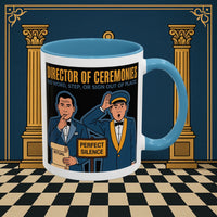 Premium Ready to Go Freemason Design Ready to Go | Accent Coloured 11oz Mug | Ceremonial Protocol | Director of Ceremonies - Masonic Mugs