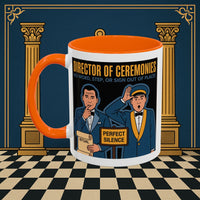 Premium Ready to Go Freemason Design Ready to Go | Accent Coloured 11oz Mug | Ceremonial Protocol | Director of Ceremonies - Masonic Mugs
