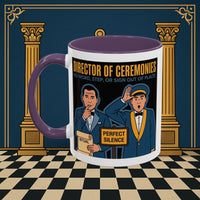 Premium Ready to Go Freemason Design Ready to Go | Accent Coloured 11oz Mug | Ceremonial Protocol | Director of Ceremonies - Masonic Mugs