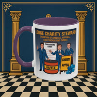 Premium Ready to Go Freemason Design Ready to Go | Accent Coloured 11oz Mug | Charity Champions | Charity Steward - Masonic Mugs