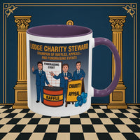 Premium Ready to Go Freemason Design Ready to Go | Accent Coloured 11oz Mug | Charity Champions | Charity Steward - Masonic Mugs