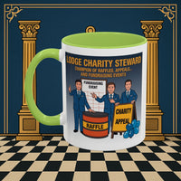Premium Ready to Go Freemason Design Ready to Go | Accent Coloured 11oz Mug | Charity Champions | Charity Steward - Masonic Mugs