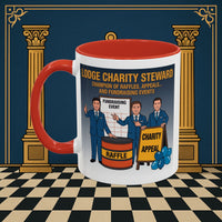 Premium Ready to Go Freemason Design Ready to Go | Accent Coloured 11oz Mug | Charity Champions | Charity Steward - Masonic Mugs