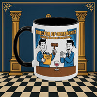 Premium Ready to Go Freemason Design Ready to Go | Accent Coloured 11oz Mug | Toasting Protocol | Director of Ceremonies - Masonic Mugs