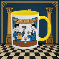 Premium Ready to Go Freemason Design Ready to Go | Accent Coloured 11oz Mug | Toasting Protocol | Director of Ceremonies - Masonic Mugs