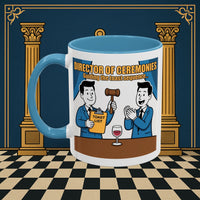 Premium Ready to Go Freemason Design Ready to Go | Accent Coloured 11oz Mug | Toasting Protocol | Director of Ceremonies - Masonic Mugs
